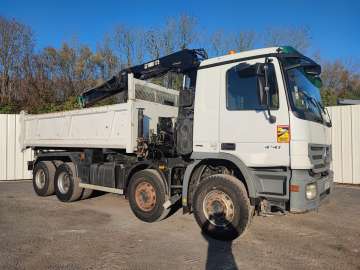 Camion Benne MERCEDES GRUE ACTROS 4141 8X4 d'occasion