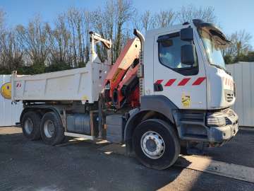Camion Benne RENAULT GRUE KERAX 370 d'occasion