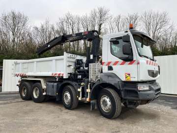 Camion Benne RENAULT KERAX 410 DXI 8X4 d'occasion